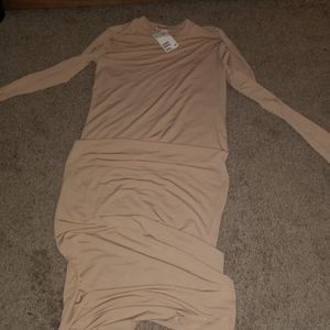 H&M Beige/Tan Midi Dress